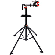 Cavalletto Bicicletta Regolabile in Altezza e Girevole ¨C zephmum ¨C Nero 100x100x109-180 cm