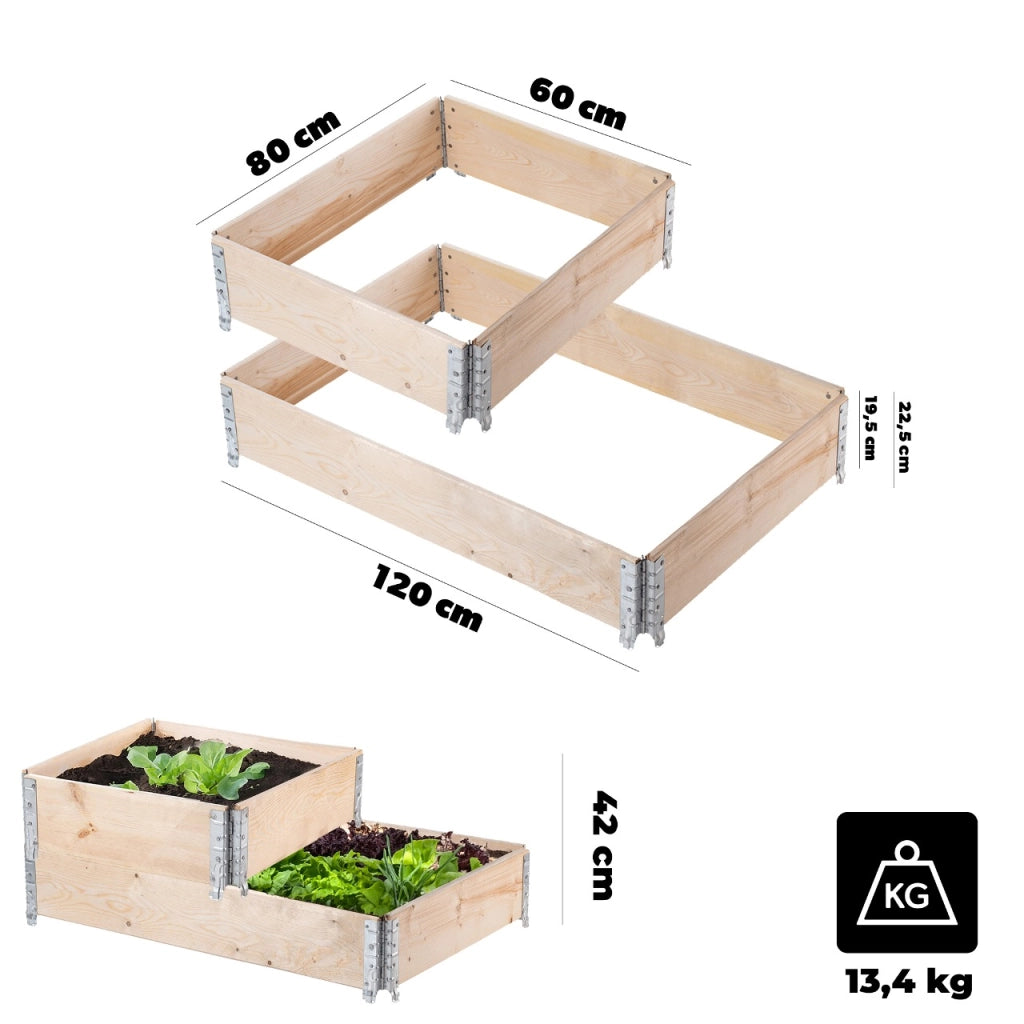 Set di prolunghe per pallet KADAX 60x80cm + contenitore per pallet 120x80cm