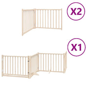 Cancello per Cani Porta Pieghevole 8 Pannelli 640 cm in Pioppo CFW2073353