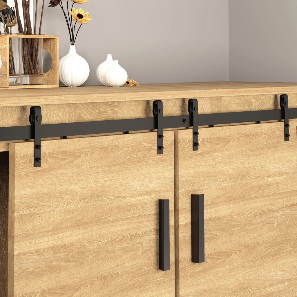 Armadio scorrevole ¨C zephmum ¨C nero, legno, 183x45 cm