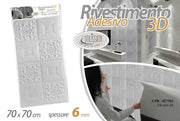 Piastrelle Rivestimento Muro Adesive 3D 70 x 70 cm 6 mm Gicos
