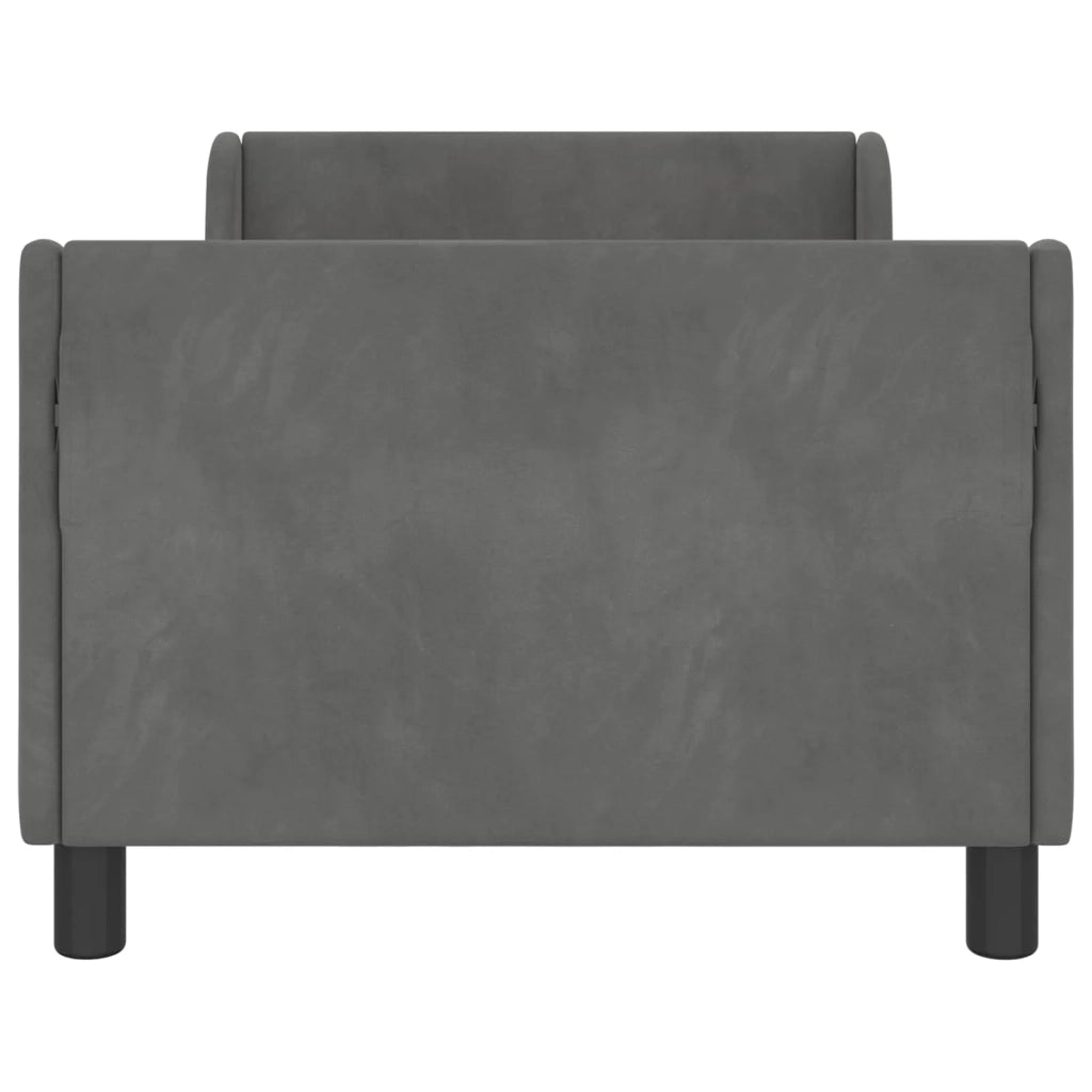 Struttura letto bambini con testata Grigio scuro 80 x 160 cm