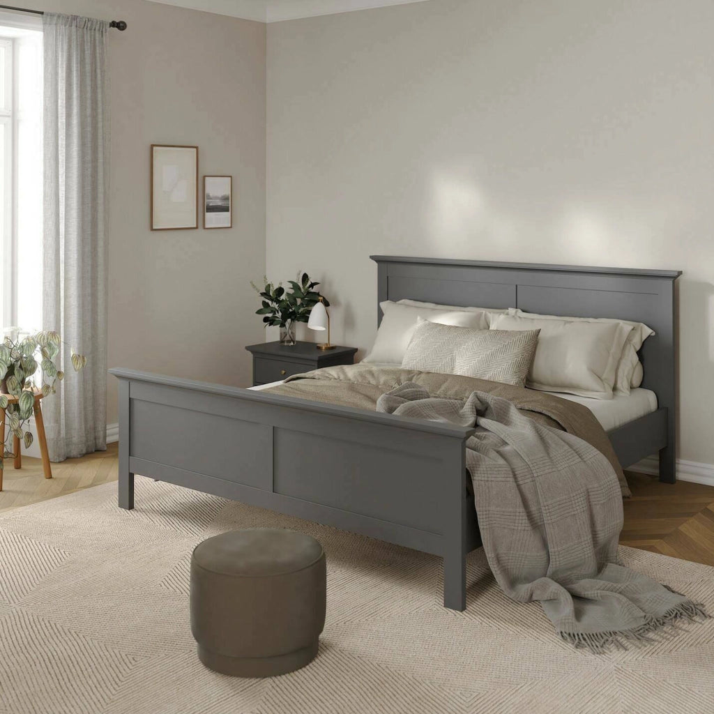 Letto piazza e mezza Faxai, Sommier per camera da letto, Giroletto per stanza, Struttura porta materasso, 211x179 h110 cm, Grigio