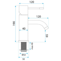 Rubinetto Da Lavabo Rea Lungo Diamond Gold