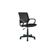 Sedia da ufficio ZARNOX – Tessuto nero – Braccioli – Girevole – Piedi in metallo – Design moderno e funzionale