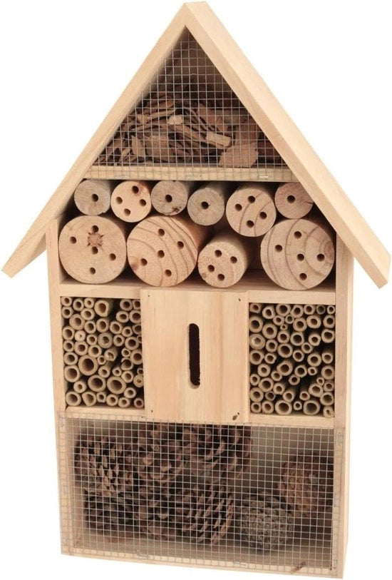 Ospitello per Insetti - Cassetta per api, farfalle, coleotteri e altri animali - XXL 50 cm in Legno