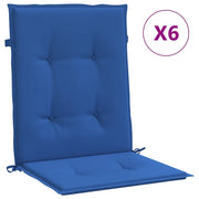 Cuscini per Sedie da Giardino 6 pz Blu Reale 100x50x3 cm cod mxl 54851