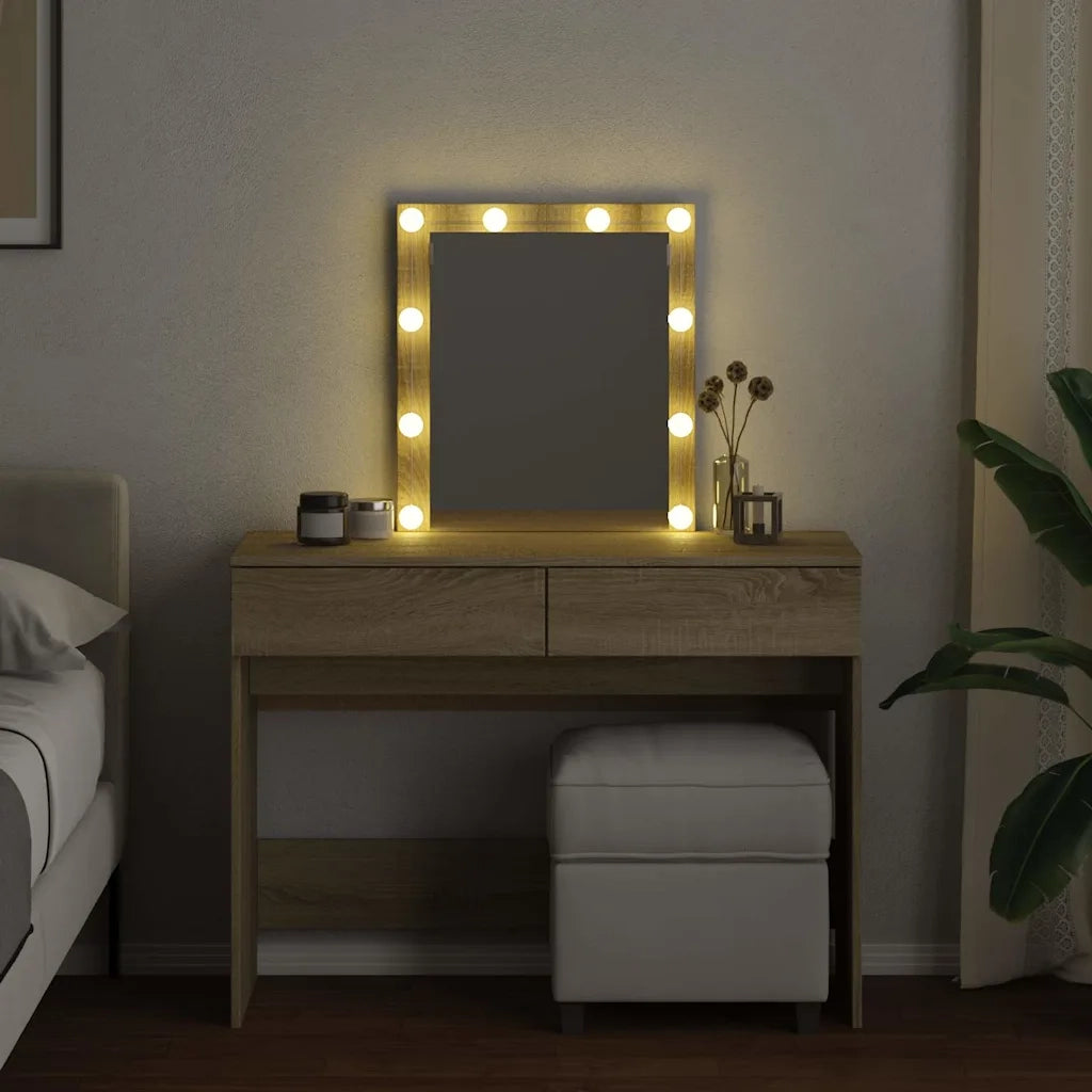 vidaXL Toeletta con LED Rovere Sonoma 100x40x130 cm