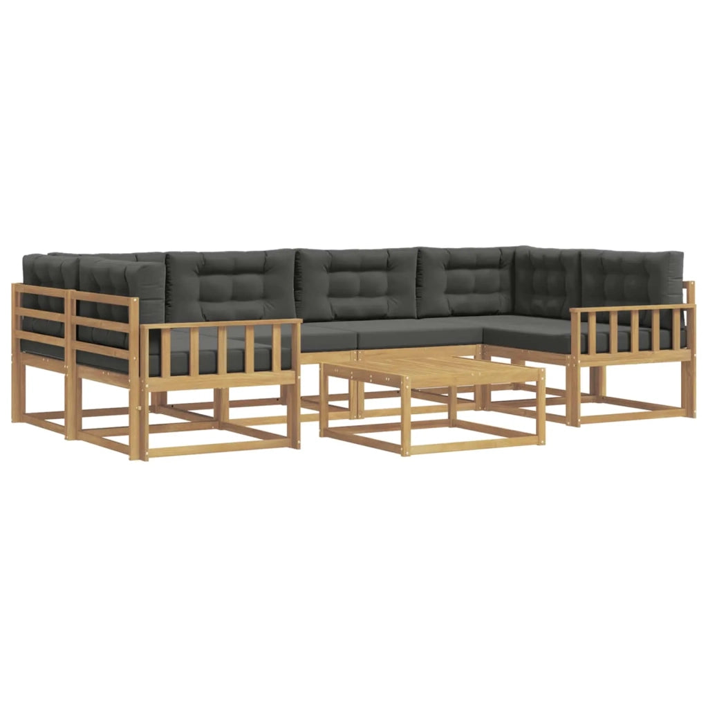 Set di divani da esterno 5 pz Bianco e Antracite 3386126
