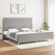 Giroletto senza Materasso-Struttura Letto Grigio Chiaro 200x200 cm Tessuto 317083