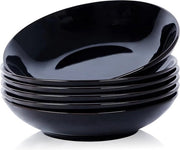 Set di Pasta Ceramica Grande 40oz - Blu e Bianco - Sicuro per Microonde e Forno - Servizio da Tavola - Colore Nero