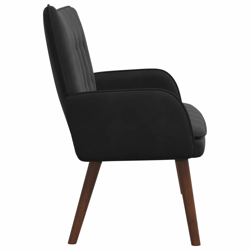 Sofa a Due Posti Nero 115 x 61 x 87 cm Velluto
