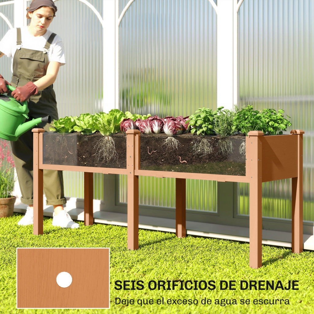 Tavolo da pranzo in legno di acacia 6 posti rettangolare ¨C zephmum ¨C marrone 184x59x76,5 cm
