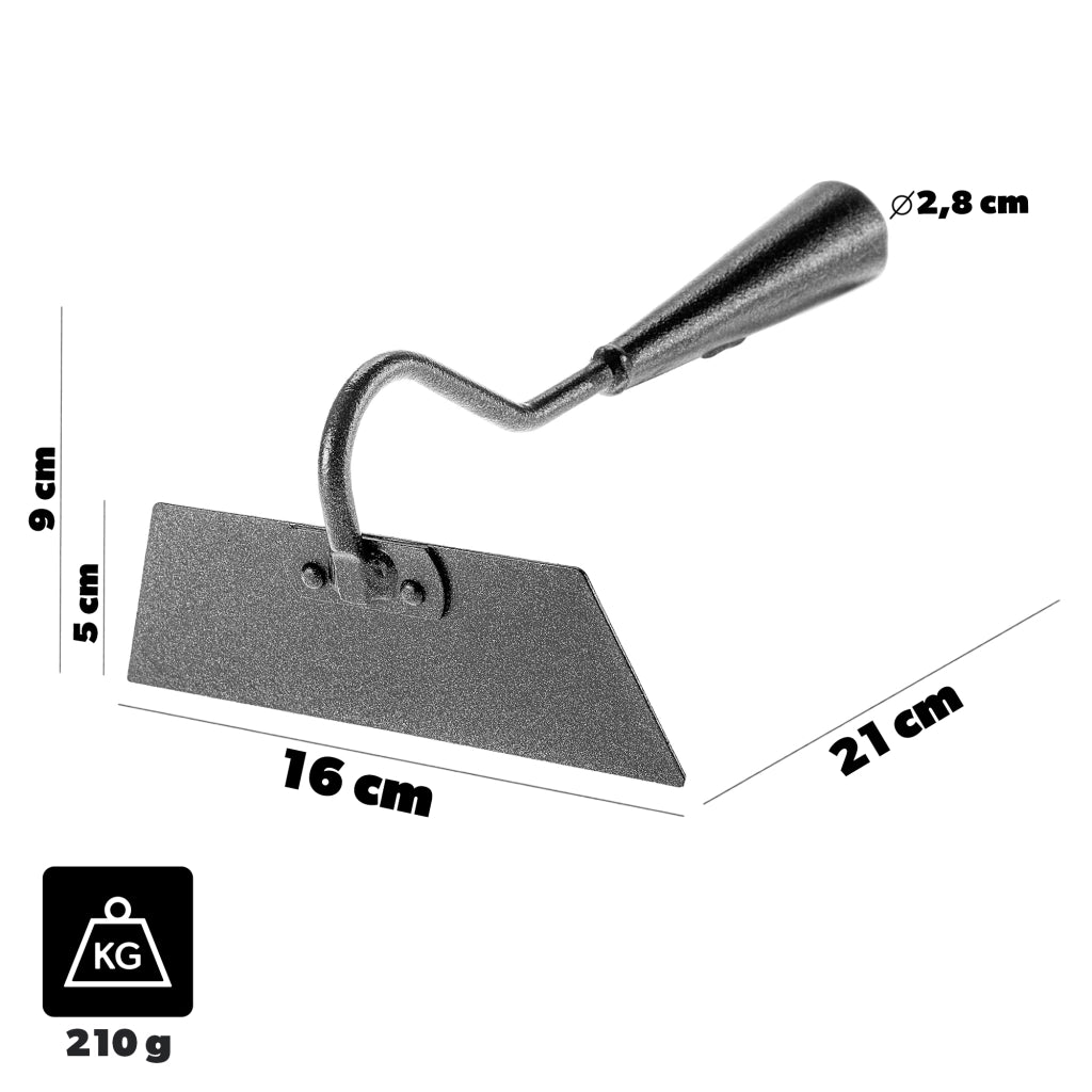Zappa da giardino KADAX con gancio, senza manico, 16 cm, in acciaio, per scavare