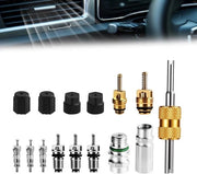 Set di Ventilatore per Sostituzione del Sistema di Climatizzazione per Auto - Kit di Riparazione per Manutenzione delle Tubazioni con Afdrittura Teflon - R12 R134a - Liquido Refrigerante - Bocchette