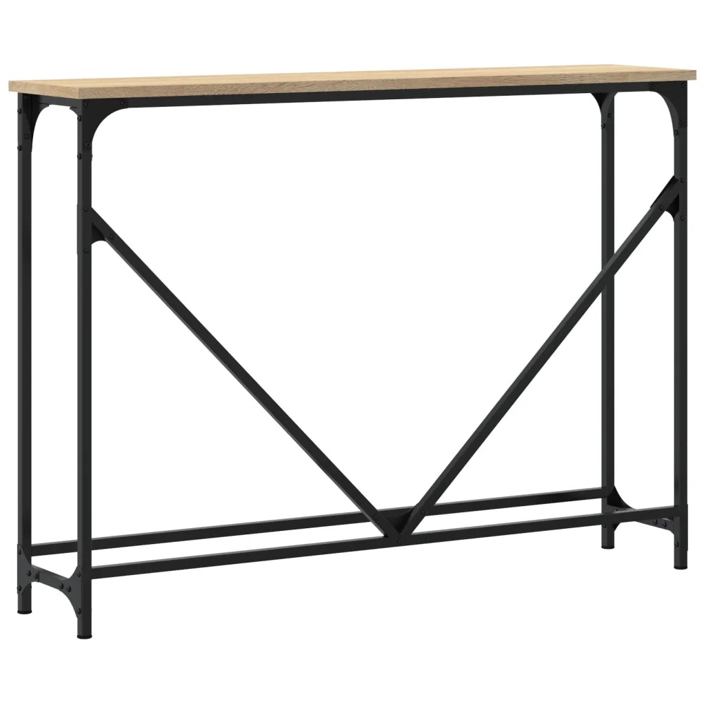 Tavolino Consolle-Tavolino da soggiorno-Tavolo Rovere Sonoma 102x22,5x75cm Legno Multistrato
