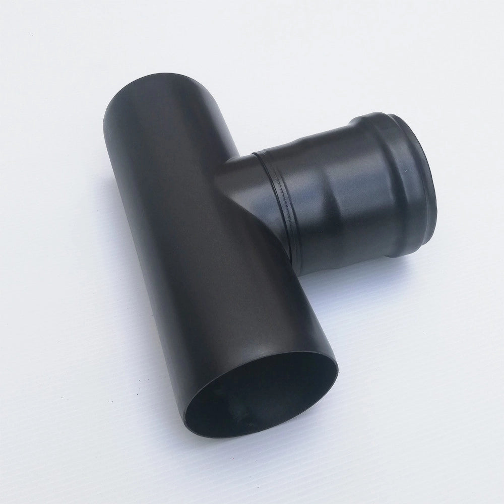 Raccordo a t 90° braga mm codino f nero pellet da 100mm