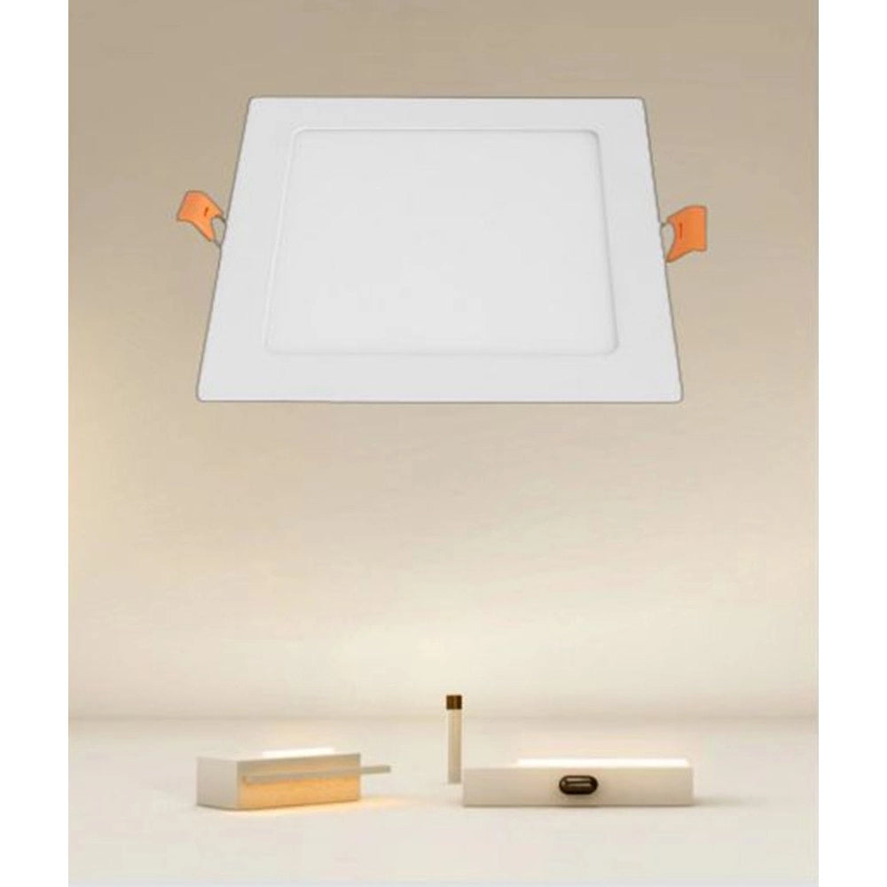 Trade Shop - Pannello Led 12watt Da Incasso Quadrato Bianco 174mm Luce 3000k-6500k Ip20 00090 -