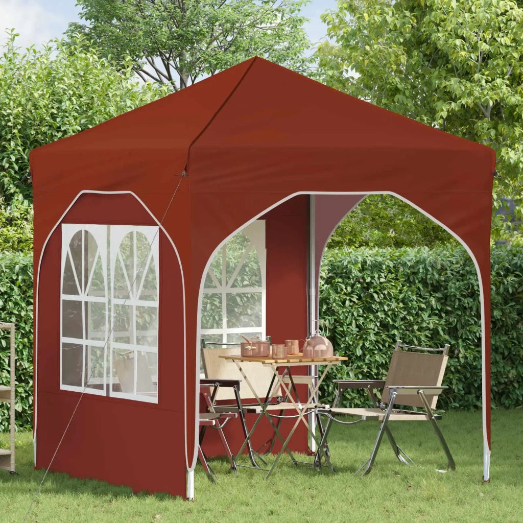 Tenda per feste a pop-up-Gazebo 192 x 192 x 245 cm Terracotta 645960