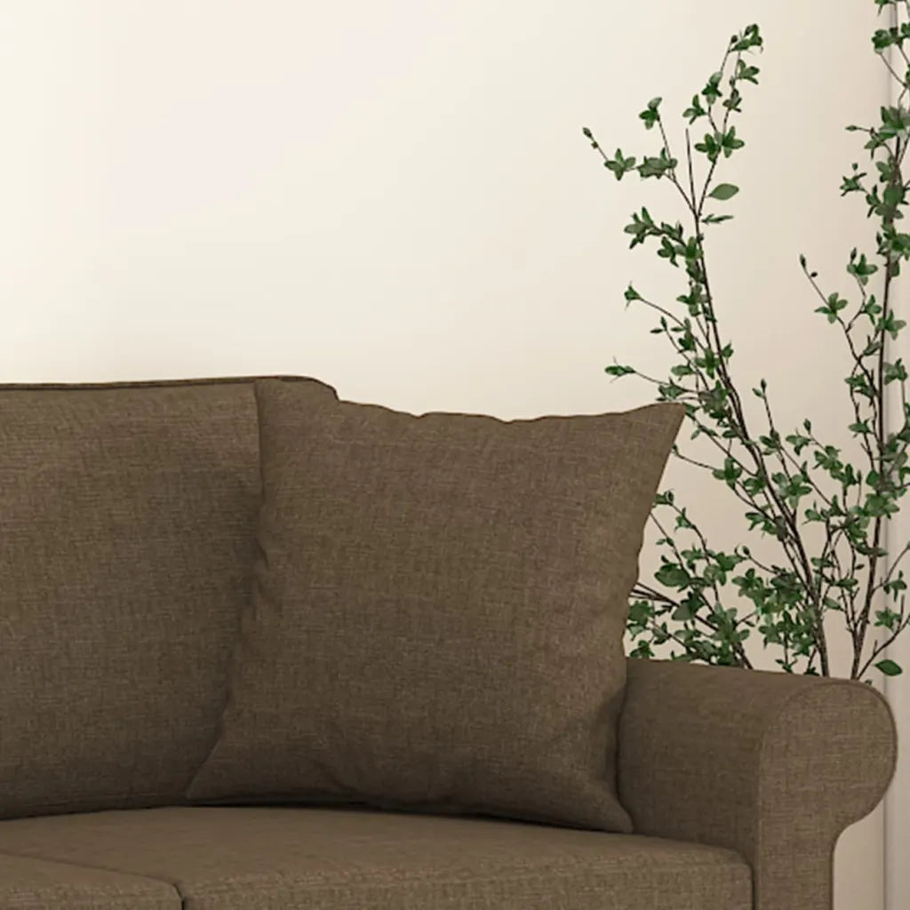 Cuscini Decorativi 2 pz Marrone 40x40 cm in Tessuto