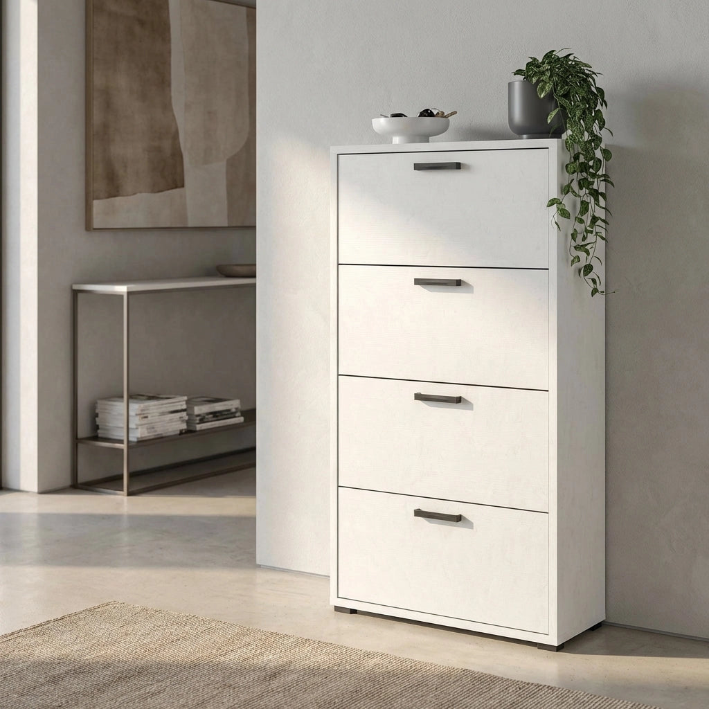 Scarpiera 4 ante a ribalta in Legno Composito cm 75 3x33x151 8 - WILLIS