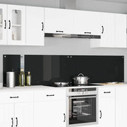 Rivestimento da Cucina 2 pcs Nero 120 x 50 cm vetro temperato 3415498