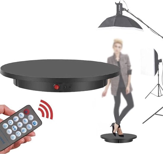 Tavolo Rotante Elettrico con Comando a Distanza - 60 cm, Capacità 150 kg per 360 Gradi Visualizzazioni