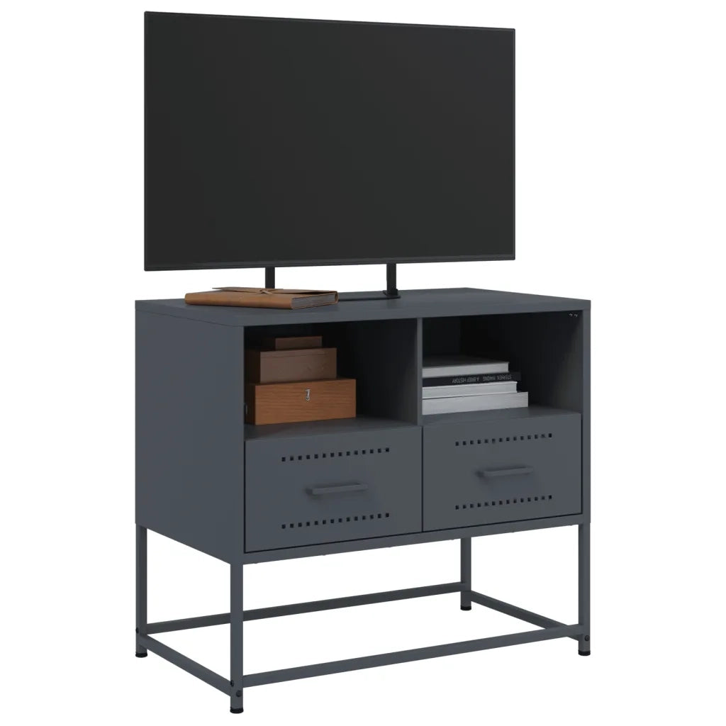 Mobile TV-Credenza TV-Console TV Antracite 68x39x60,5 cm in Acciaio 244531