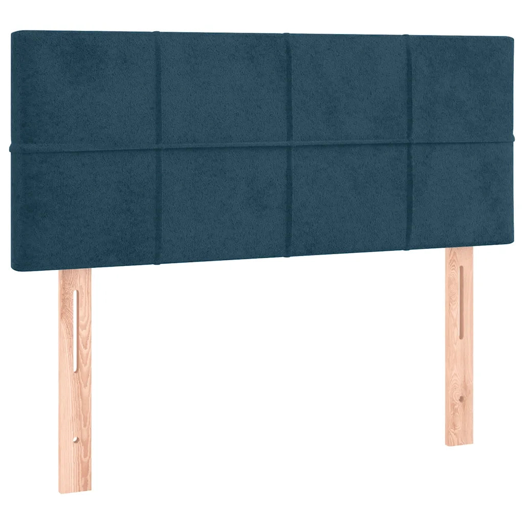 Giroletto a Molle con Materasso Blu Scuro 100x200 cm in Velluto 3141291