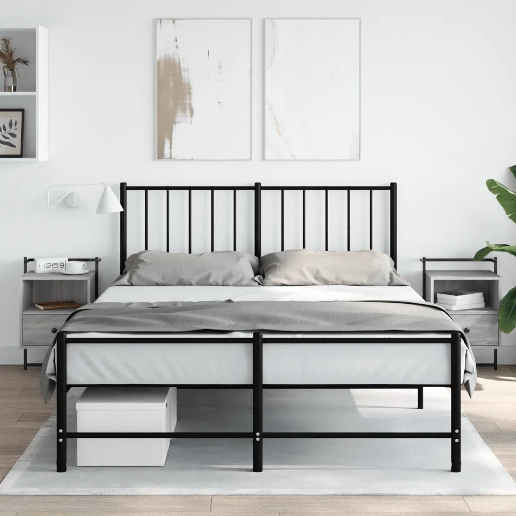 Set di 2 Comodini | Armadio da Notte | Mobiletto da notte a Muro Grigio Sonoma 40x30x61cm Legno Multistrato