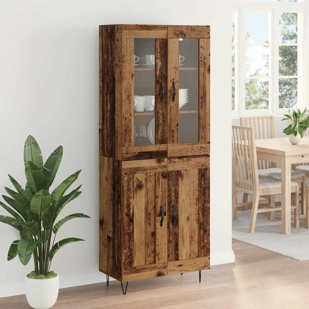 Credenza | Madia | Buffet da pranzo | Armadio da pranzo Legno vecchio 69,5 x 34 x 90 cm Legno multistrato