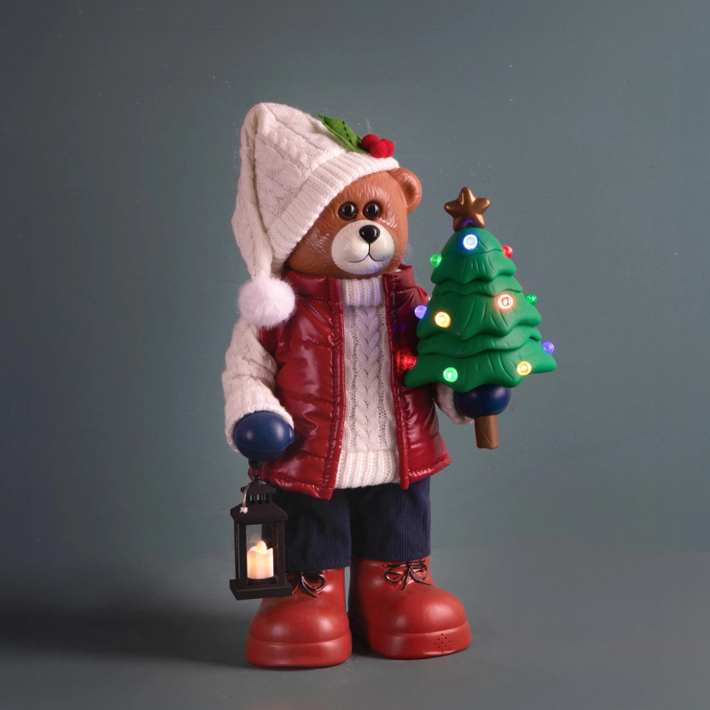 Snow Mother Pupazzo H43 cm in Tessuto Rosso