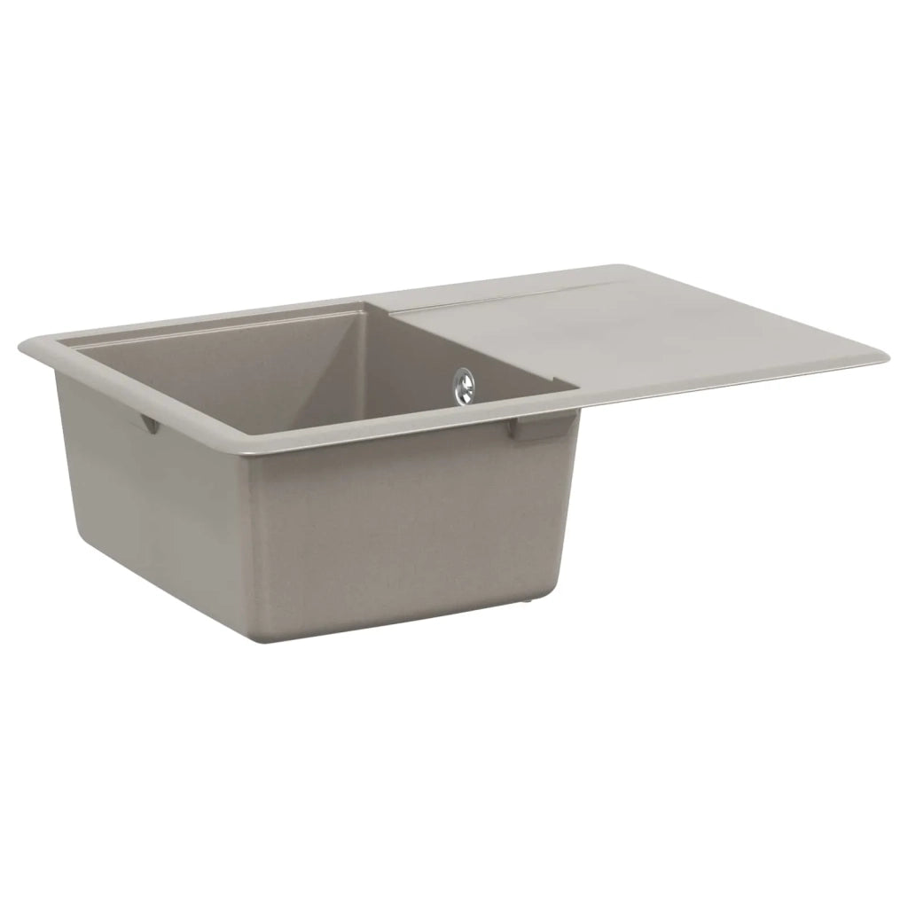 Lavello Grigio 670 x 460 mm 80% Quarzo e 20% Resina 42028409