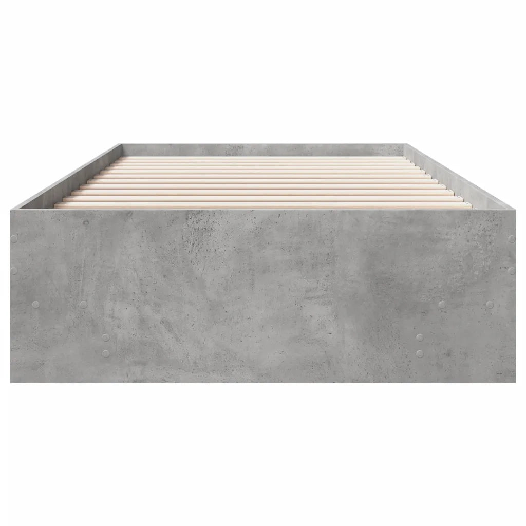 Giroletto-Struttura Letto Grigio Cemento 75x190 cm in Legno Multistrato 158541