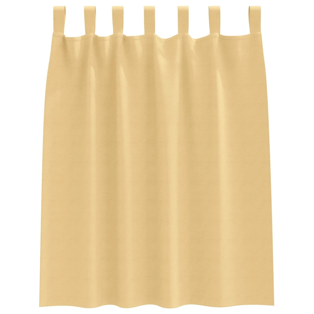 Tende Blackout con Anelli 2 pcs Beige 140 x 140 cm Poliestere 4107533