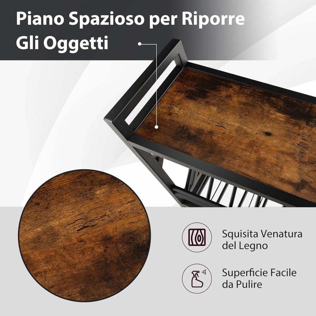 Portabottiglie da Parete, Scaffale Espositivo per Vino Industriale con Portabottiglie a 2 Livelli per 10 Bottiglie, Portabottiglie da Parete Salvaspazio per Cucina, Soggiorno, Sala da Pranzo