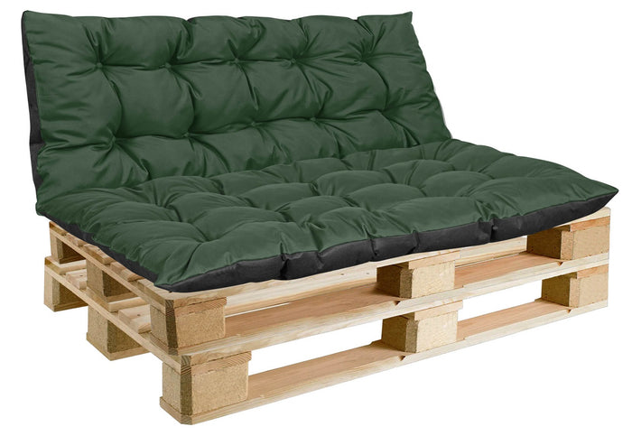 AIO FACTORY Set di cuscini da giardino impermeabili verdi 120x80 cm