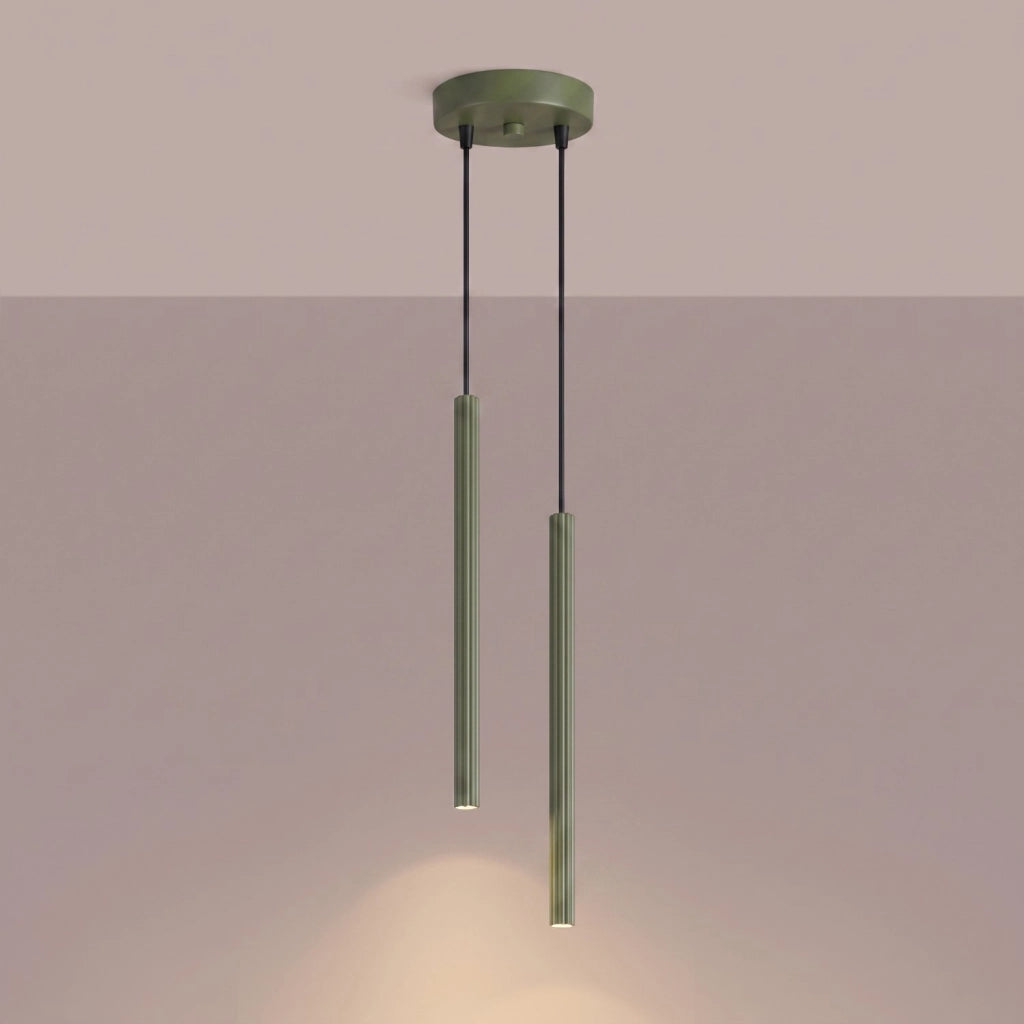 Lampada a sospensione ARCHE 2P verde oliva