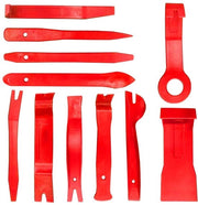 Kit di rimozione di rivestimento per autovetture, strumenti per smontaggio dell'abitacolo dell'auto, strumenti per smontaggio del rivestimento del cruscotto, del volante, del sistema audio (rosso)