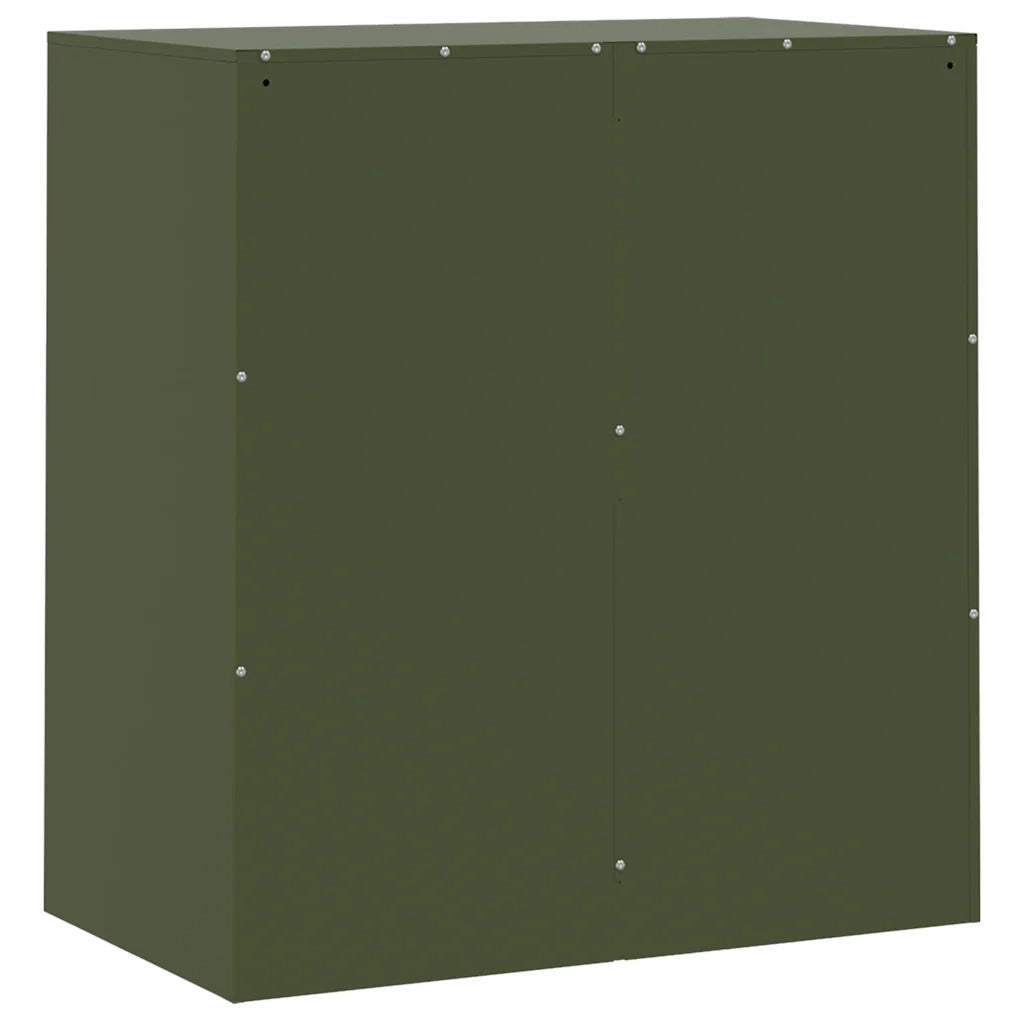 Credenza | Madia | Buffet da pranzo | Armadio da pranzo Verde Oliva 67x39x73 cm in Acciaio