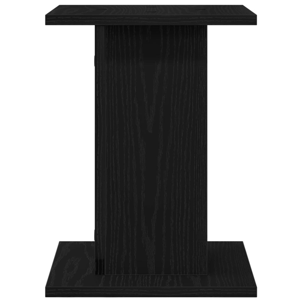 Supporto per piante  2 pezzi Rovere Nero 30x30x40 cm Legno ingegnerizzato