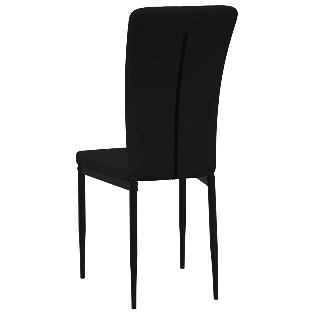 Sedie da Pranzo 4 pz Nere in Velluto 326110