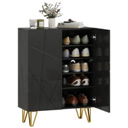 Armadio Scarpe 2 Ante ¨C zephmum ¨C Nero 72x31.5x95 cm