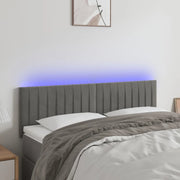 Testiera a LED-Testata con LED Grigio Chiaro 144x5x78/88 cm in Velluto 142568