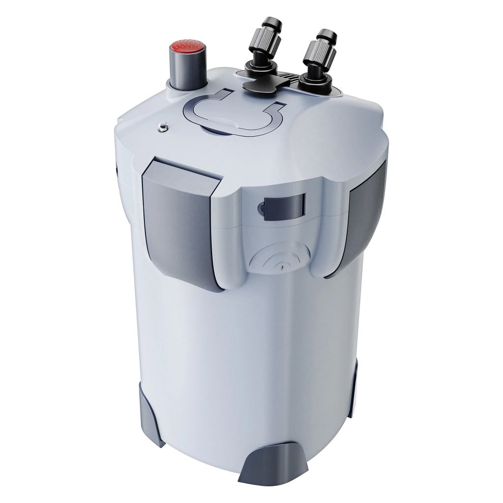 HW-403B Filtro esterno per acquari con pompa 1.400 l/h e chiarificatore UVC da 9W, filtro a 3 stadi con mezzi e spugne filtranti inclusi