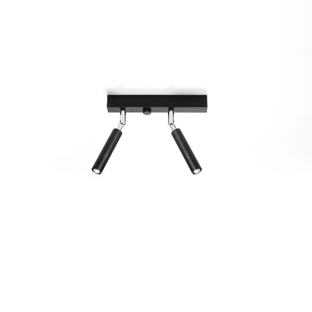Barra soffitto OPTIMA 2 spot nera/cromo G9 Pure Lume