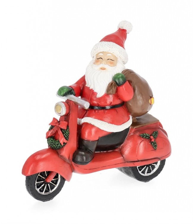Decorazione Jaime Babbo Natale con moto