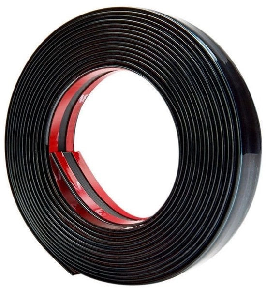 Striscia di protezione per auto in cromato, adesiva universale, 30mm x 5m, nero