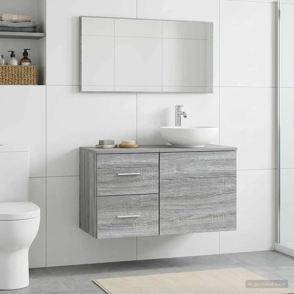 Armadio Bagno In-between Sonoma grigio 30 x 44,5 x 50 cm 890379