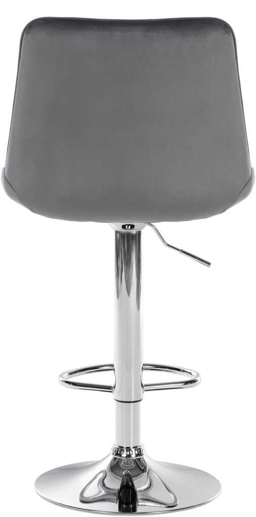 Sgabello Toni Velvet grigio scuro,cromo